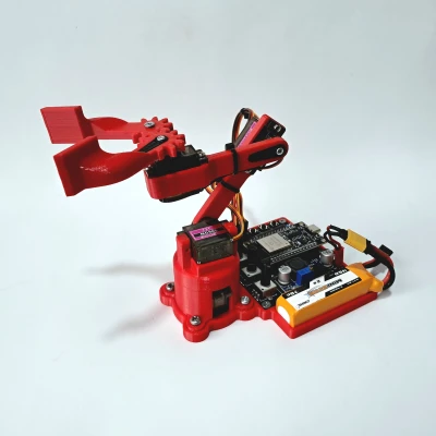 Brazo Robótico Tối Giản Dễ In 3D với Micro Servo MG90