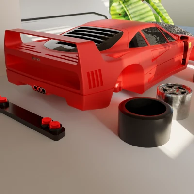 Mô hình 3D Ferrari F40 huyền thoại