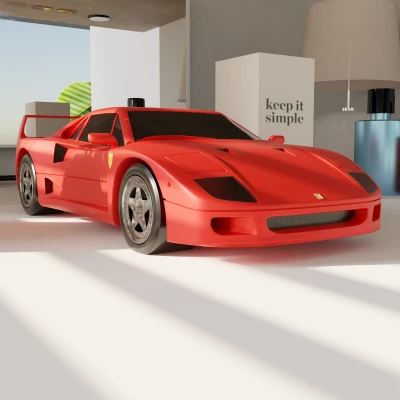 Mô hình 3D Ferrari F40 huyền thoại