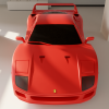 Mô hình 3D Ferrari F40 huyền thoại - Thumbnail 3