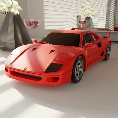Mô hình 3D Ferrari F40 huyền thoại