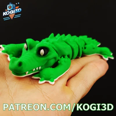 Cá Sấu Khớp Nối 3D