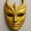 Mặt Nạ Vàng Thần Thánh – Mô tả Mặt Nạ Trang Trí In 3D - Thumbnail 1