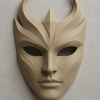 Mặt Nạ Vàng Thần Thánh – Mô tả Mặt Nạ Trang Trí In 3D - Thumbnail 2