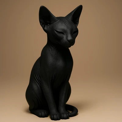 Mô hình trang trí Mèo Sphynx