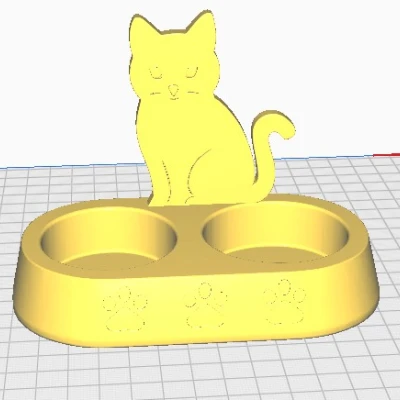 Chén Ăn Đôi Cho Mèo PatiPati – Chén Đựng Thức Ăn & Nước Uống