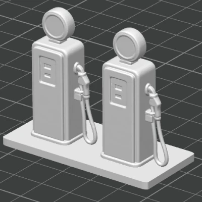 Mô Hình Trạm Xăng Kiểu Cổ Điển Tỉ Lệ 1/64