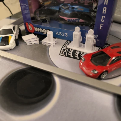 Mô Hình Trạm Xăng Kiểu Cổ Điển Tỉ Lệ 1/64