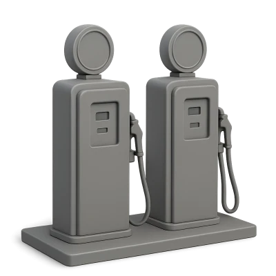 Mô Hình Trạm Xăng Kiểu Cổ Điển Tỉ Lệ 1/64