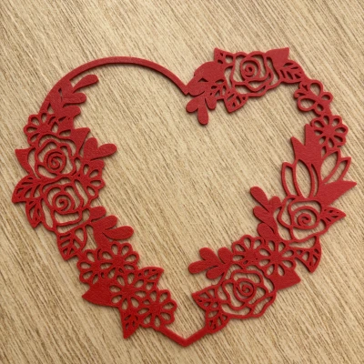 Trái Tim Trang Trí Hoa Văn – Móc Treo / Trang Trí Tường