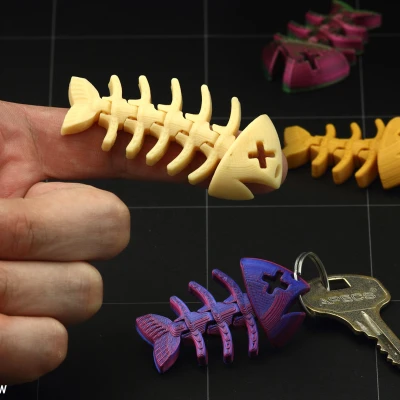 Móc khóa Flexi Xương Cá (Flexi Fish Bone keychain)