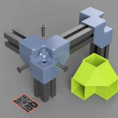 3-way connector 2020 profiles/Corner Bracket HEAVY-DUTY - Giunzione a 3 vie