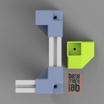 3-way connector 2020 profiles/Corner Bracket HEAVY-DUTY - Giunzione a 3 vie