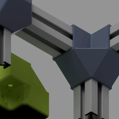 3-way connector 2020 profiles/Corner Bracket HEAVY-DUTY - Giunzione a 3 vie