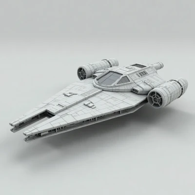 STARWARS - Tàu Trở Về Từ Trận Chiến (Chỉ Đen & Trắng)