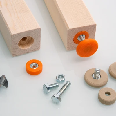 Chân bàn tủ điều chỉnh được với bu lông M8