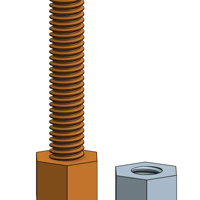 Ốc Vít và Đai Ốc M4 × 0.7 mm (In 3D, Ren ISO)