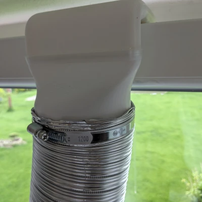 Hệ thống thông gió máy in 3D gắn cửa sổ cho ống nhôm 100mm