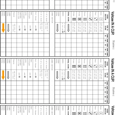 Xúc Xắc Yahtzee TRONG LY