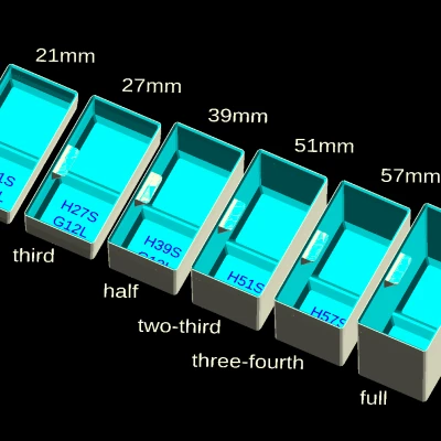 [ALCH] Hộp ModuBox có thể xếp chồng - 6 chiều cao, 9 kích thước (169 mẫu)