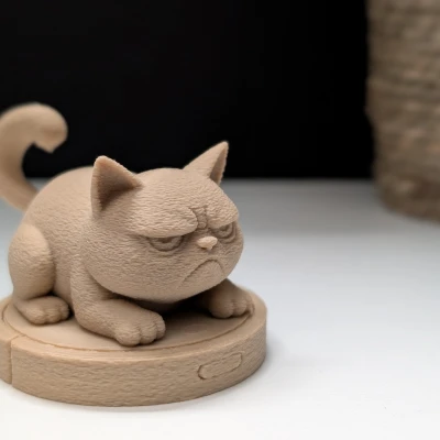 Mèo Gằn Mặt Trên Xe Roomba