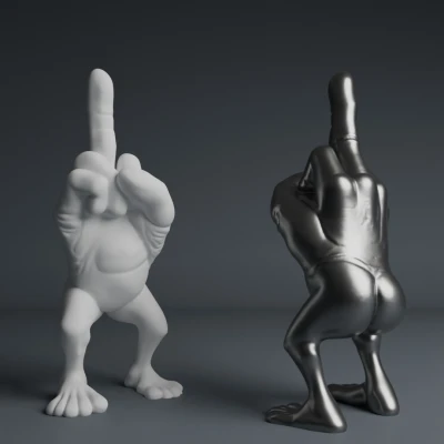 Mẫu Ngồi và Đi Tè Dầm Ngón Giữa