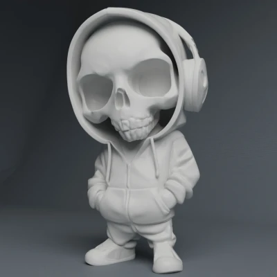 Cool Skull Hoody Boy có tai nghe và phiên bản móc khóa!