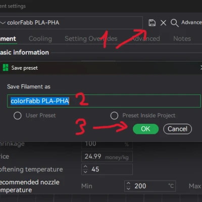 Profile Bambu Lab X1C, X1E và P1S