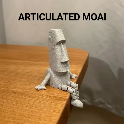 Moai Khớp Nối 3D - Tượng Biểu Tượng Đảo Phục Sinh Biết Tạo Dáng