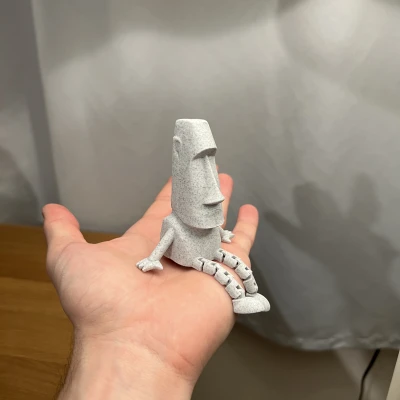 Moai Khớp Nối 3D - Tượng Biểu Tượng Đảo Phục Sinh Biết Tạo Dáng
