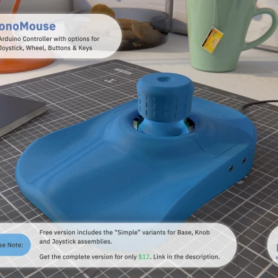 ErgonoMouse [Phiên bản Miễn phí] - Bộ điều khiển 6DOF với Bánh xe, Nút bấm & Phím