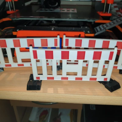 Rào Chắn Công Trường, Absperrschranke, Absperrung BRUDER Tỉ Lệ 1:16