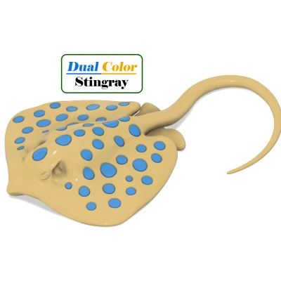 Cá Đuối Hai Màu - Một Đầu Đùn - Fusion360