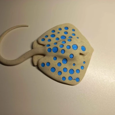 Cá Đuối Hai Màu - Một Đầu Đùn - Fusion360