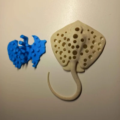 Cá Đuối Hai Màu - Một Đầu Đùn - Fusion360