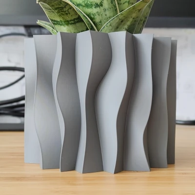 Chậu cây và chậu hoa hình sóng - Thiết kế chế độ Vase