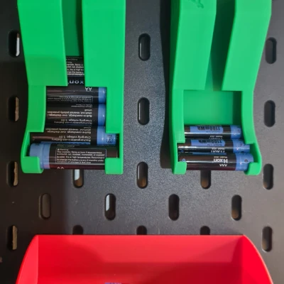 Hộp Đựng Pin Skadis AA, AAA + Khay Pin Trống