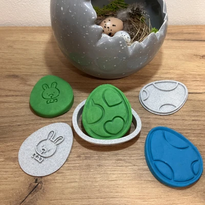 Khuôn Cắt Bánh "Trứng Phục Sinh" (20 Mẫu Con Dấu)