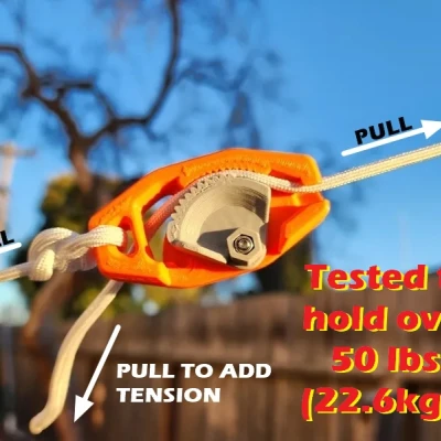 0178 [CẬP NHẬT] Tăng Đơ Dây Phơi Quần Áo Dù Tự Động (Có Lò Xo, Cho Dây 4mm)