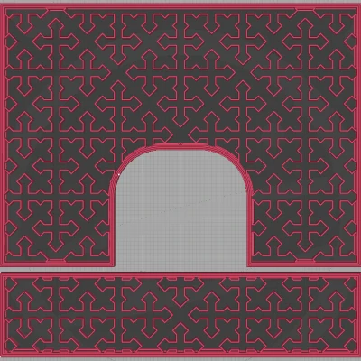 Miếng chèn lục giác và miếng chèn "infill" cho hộp đựng tăm Voronoi V2