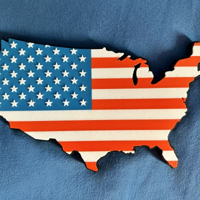 Cờ Mỹ Hình Hoa Kỳ - In 4 Màu