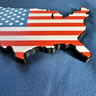 Cờ Mỹ Hình Hoa Kỳ - In 4 Màu