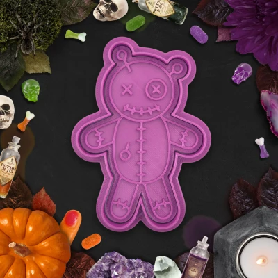 Khuôn Cắt Bánh Quy/Con Dấu Hình Búp Bê Voodoo Halloween