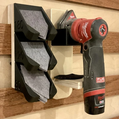 Kệ Giữ và Đế Gắn Giấy Nhám Cho Máy Chà Nhám Chi Tiết Milwaukee