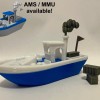 Chiếc Benchy Nổi Ổn Định Có Hàng, Khói Và Cờ (Phiên Bản Đa Sắc Màu) - Thumbnail 1