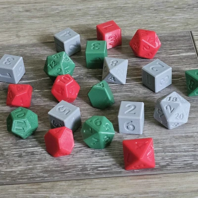 Bộ Dice Đa Diện In 3D