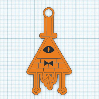 Bill Cipher Móc Khóa Gravity Falls