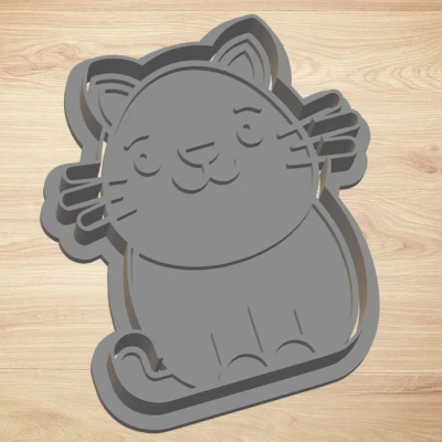 Khuôn cắt bánh quy hình mèo - khuôn cắt và đóng dấu