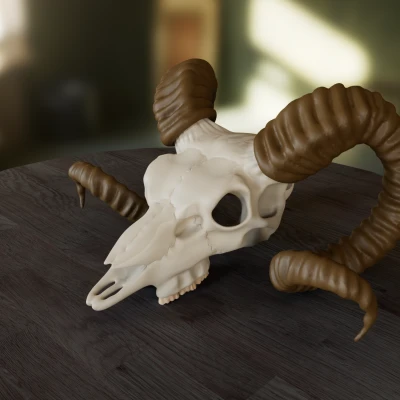 Mặt dây chuyền hình đầu lâu dê