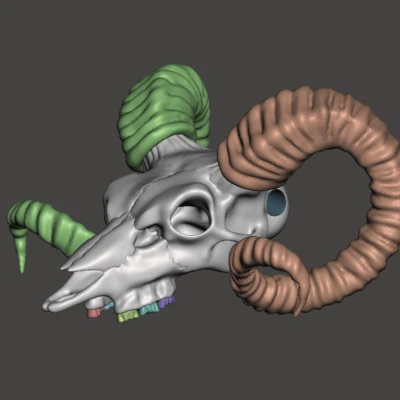 Mặt dây chuyền hình đầu lâu dê